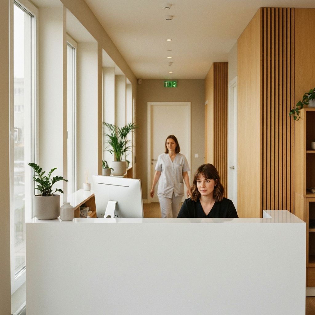 Therapists collaborating at clinic