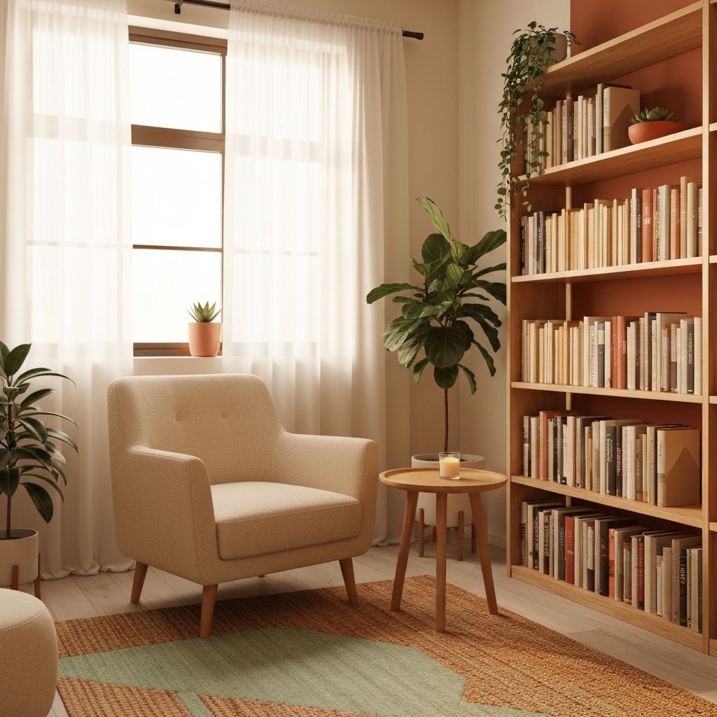 Therapist working at desk with platform
